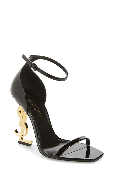 ysl black wedge sandals|ysl high heels sandals.